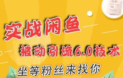 闲鱼被动引流技术6.0，坐等粉丝来找你，实战培训课程视频-清华无忧课程网