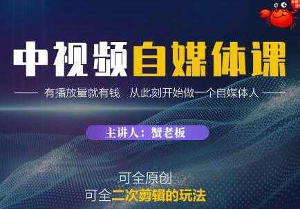 《中视频自媒体训练课》原创和二次剪辑的玩法，有播放量就有钱-清华无忧课程网