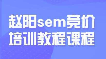 赵阳sem百度竞价排名优化教程，第30期培训课程视频-清华无忧课程网