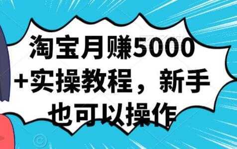 淘宝月赚5000+实操教程，新手也可以操作-清华无忧课程网