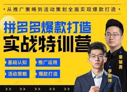 玺承云《拼多多爆款打造实战特训营》一套从入门到高手课程-清华无忧课程网
