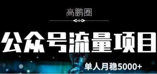 高鹏圈《公众号流量主暴利撸收益项目》空闲时间操作单人月入过万-清华无忧课程网