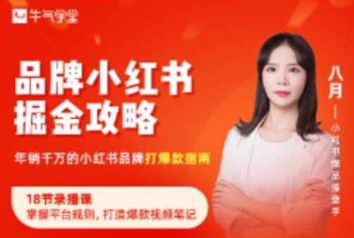 《品牌小红书掘金攻略》年销千万的小红书品牌打爆款指南-清华无忧课程网