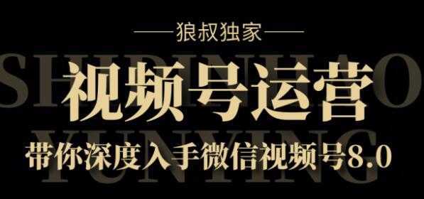 狼叔独家：视频号8.0运营实战课价值1280元-清华无忧课程网