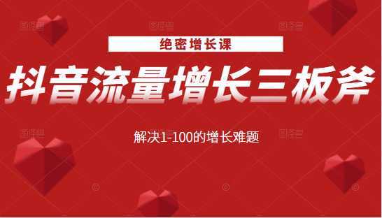 图片[1]-绝密增长课：抖音流量增长三板斧，解决1-100的增长难题-清华无忧课程网
