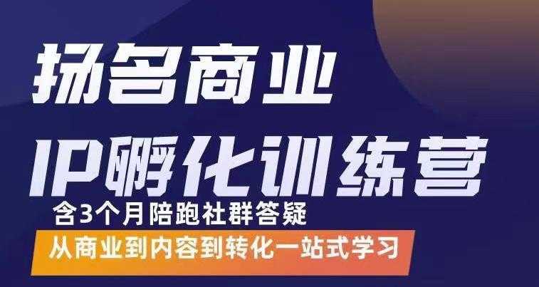 杨名商业IP孵化训练营，从商业到内容到转化一站式学 价值5980元-清华无忧课程网