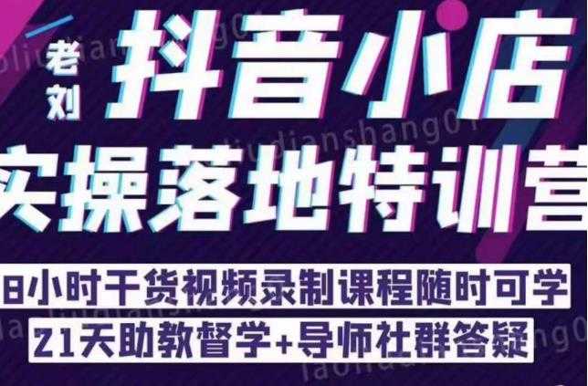 图片[1]-抖音小店实操落地特训营：抖音小店无货源精细化运营，抖店商品卡流量（22节）-清华无忧课程网