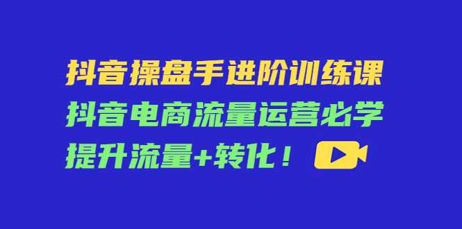 图片[1]-抖音操盘手进阶训练课：抖音电商流量运营必学，提升流量+转化-清华无忧课程网