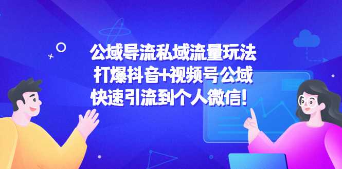 图片[1]-公域导流私域流量玩法：打爆抖音+视频号公域，快速引流到个人微信！-清华无忧课程网