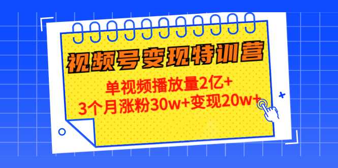 21天视频号变现特训营：单视频播放量2亿+3个月涨粉30w+变现20w+（第14期）-清华无忧课程网