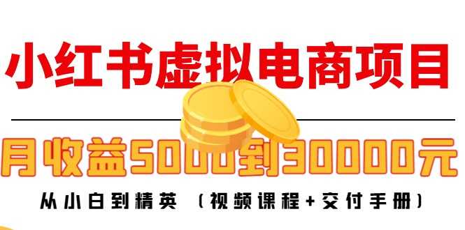 小红书虚拟电商项目：从小白到精英 月收益5000到30000 (视频课程+交付手册)-清华无忧课程网