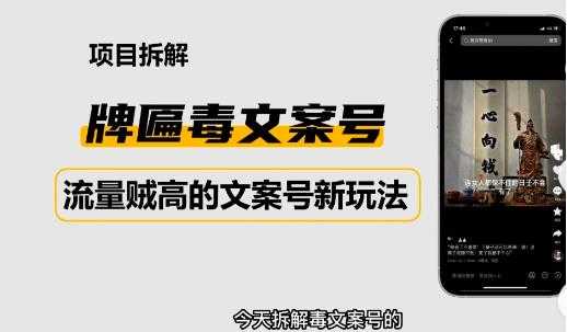 2023抖音快手毒文案新玩法，牌匾文案号，起号快易变现-清华无忧课程网