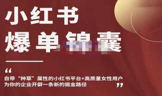 小红书爆单锦囊，自带种草属性+高质量女性用户，为你的企业开辟一条新的掘金路径-清华无忧课程网