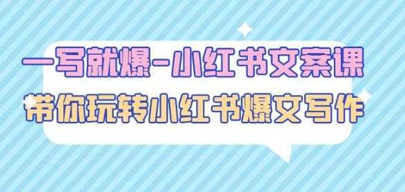 一写就爆-小红书文案课：带你玩转小红收爆文写作（45节课）-清华无忧课程网