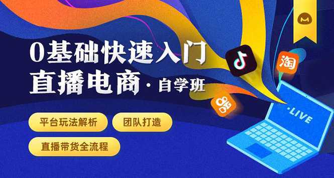 图片[1]-0基础快速入门直播电商课程：直播平台玩法解析-团队打造-带货全流程等环节-清华无忧课程网