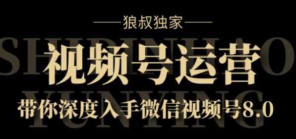 狼叔独家：视频号8.0运营实战课价值1280元-清华无忧课程网
